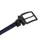 Elegant Double-sided Brushed Leather Belt 35mm Dark Blue TL142540