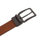 Elegant Double-sided Leather Belt 35mm in Smooth Leather Dark Blue TL142542
