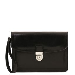 Max Borsello a Mano in Pelle Nero TL8075