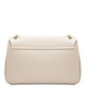 Elettra Schultertasche aus Weichem Leder Beige TL141646