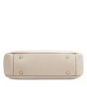 Elettra Schultertasche aus Weichem Leder Beige TL141646