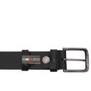 Cinturón de Piel Artesanal de 35mm Para Vaqueros Negro TL142526