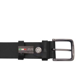 Cintura in Pelle Artigianale 40mm per Jeans Nero TL142527