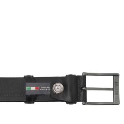 Classic 35mm Tubular Leather Belt Black TL142530