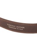Elegant Nubuck Leather Belt 35mm Taupe TL142533