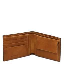 Exklusive Herren Brieftasche aus Leder mit 2 Scheinfächern und Münzfach Natural TL142552