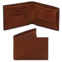 Exclusive 2 Fold Leather Wallet for men With Coin Pocket Brown TL142552