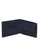 Exclusive 2 Fold Leather Wallet for men With Coin Pocket Dark Blue TL142552