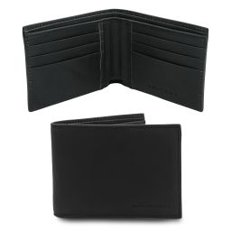 Exclusive 2 Fold Leather Wallet for men Black TL142553