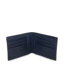 Elégant Portefeuille en Cuir Pour Homme Avec 2 Volets Bleu foncé TL142553