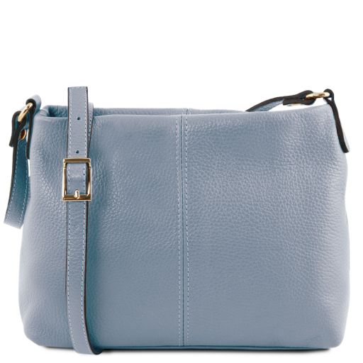 TL Bag Soft Leather Shoulder bag Light Blue TL141720