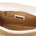 Frame Sac à Bandoulière en Raphia Blanc TL142566