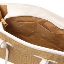 Frame Sac à Bandoulière en Raphia Blanc TL142566