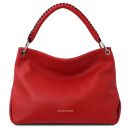 TL Bag Schultertasche aus Weichem Leder Lipstick Rot TL142087