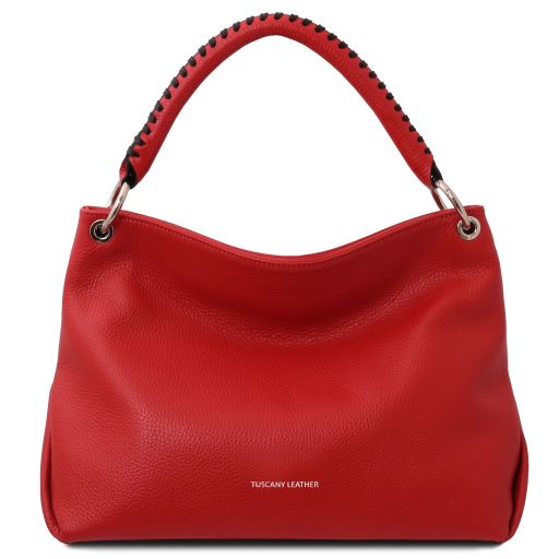 TL Bag Borsa a Spalla in Pelle Morbida Rosso Lipstick TL142087