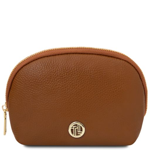 Vera Trousse in Pelle Morbida Cognac TL142438