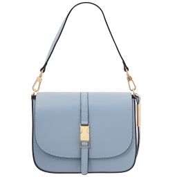 Nausica Sac Bandoulière en Cuir Bleu céleste TL141598