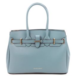 TL Bag Leather Handbag Light Blue TL142174
