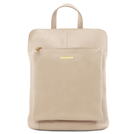TL Bag Mochila Para Mujer en Piel Suave Beige TL141682