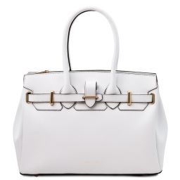 TL Bag Leather Handbag White TL142174