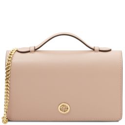 Opera Pochette in Pelle con Tracolla a Catena Nude TL142505