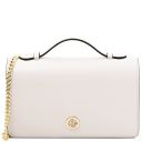 Opera Sac à Main en Cuir et Bandoulière à Chaîne Blanc TL142505