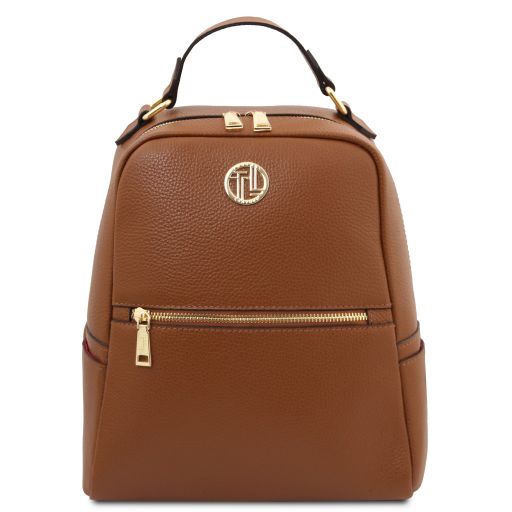 Prisma Mochila en Piel Suave Cognac TL142483