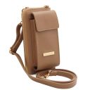 TL Bag Portefeuille/supporte Pour Téléphone en Cuir Avec Bandoulière Caramel TL142323