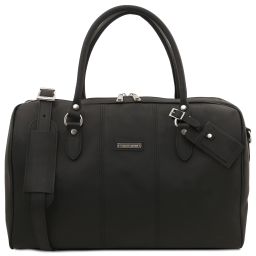 Lisbona Sac de Voyage en Cuir - Petit Modèle Noir TL142558