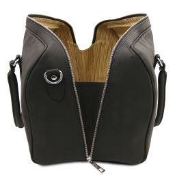 Lisbona Sac de Voyage en Cuir - Petit Modèle Noir TL142558