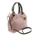 TL KeyLuck Borsa Shopping in Pelle Stampa Intrecciata Nude TL141573