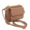 Urania Portafoglio/portacellulare in Pelle con Tracolla Caramello TL142433