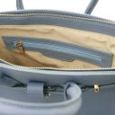 TL Bag Кожаная сумка с золотистой фурнитурой Светло-голубой TL141529