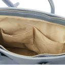 TL Bag Leather Handbag With Golden Hardware Light Blue TL141529