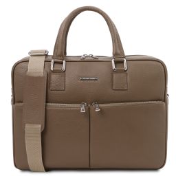 Treviso Leather Laptop Briefcase Темный серо-коричневый TL142546