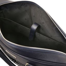 Treviso Leather Laptop Briefcase Dark Blue TL142546
