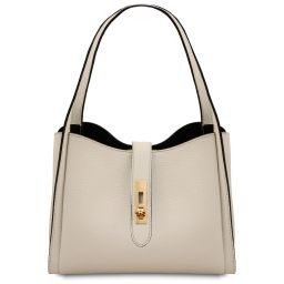 Soave Sac à Main en Cuir Souple Beige TL142583