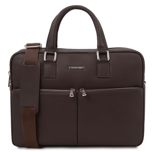 Treviso Leather Laptop Briefcase Темно-коричневый TL142546