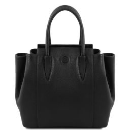 Tulipan Ledertasche Schwarz TL141727