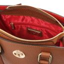 Croque Leather Handbag Cognac TL142565