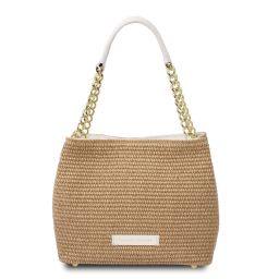 TL Bag Raffia Bucket bag White TL142208