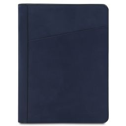 Augusto Leather Document Case With Ring Binder Dark Blue TL142555