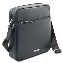 Luke Saffiano Leather Crossbody bag for men Grey TL142550
