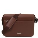 Messenger Sac Messenger en Cuir Saffiano Café TL142549