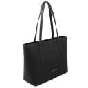 Dedalo Sac Shopping en Cuir Imprimé Tressé Noir TL142578