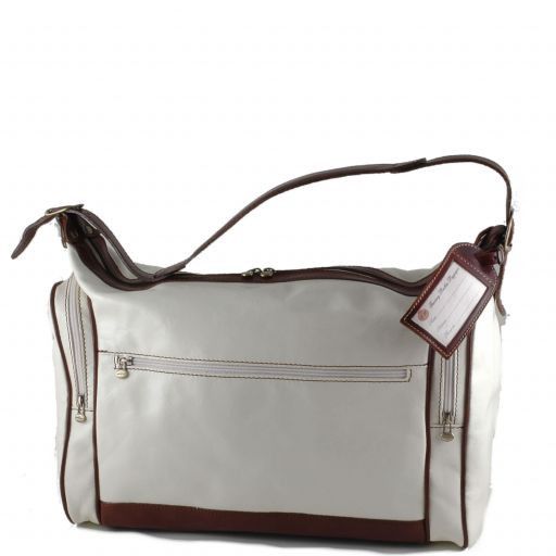 Mosca Travel Leather bag - Yachting Line White TL140681