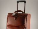 Los Angeles Leather Travel Trolley Brown FC14446