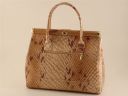 Silvia Python Look Leather bag Cognac TL140634