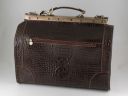 Madrid Croco Look Leather Travel bag - Large Size Brown TL140752