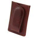 Exclusive Leather Credit/business Card Brown TL140806